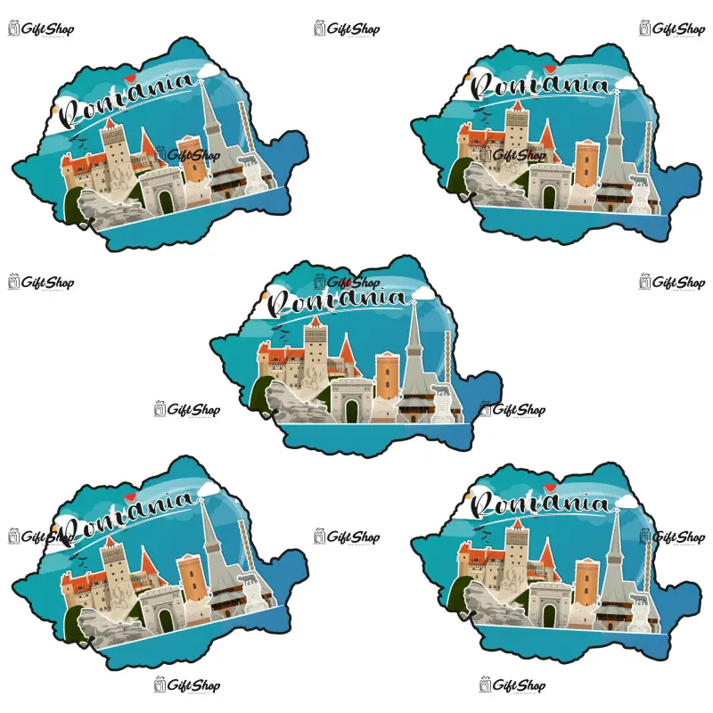 Mgs018-magnet frigider harta-romania